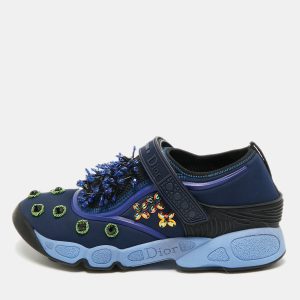 Dior Blue Fabric Embellished Fusion Sneakers Size 38, Athletic Shoes & Sneakers - Luxury Closet catalog