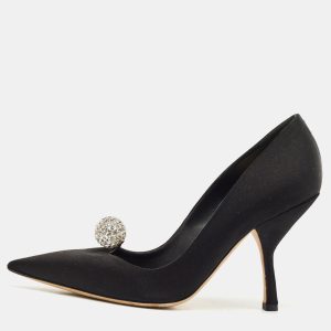 Dior Black Satin Comete Pointed Toe Pumps Size 39, Pumps - Luxury Closet catalog