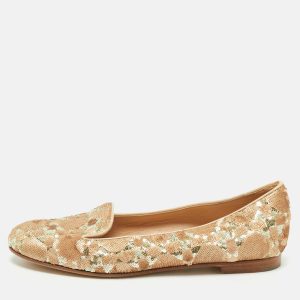 Dior Gold Sequins Smoking Slippers Size 37.5, Flats - Luxury Closet catalog