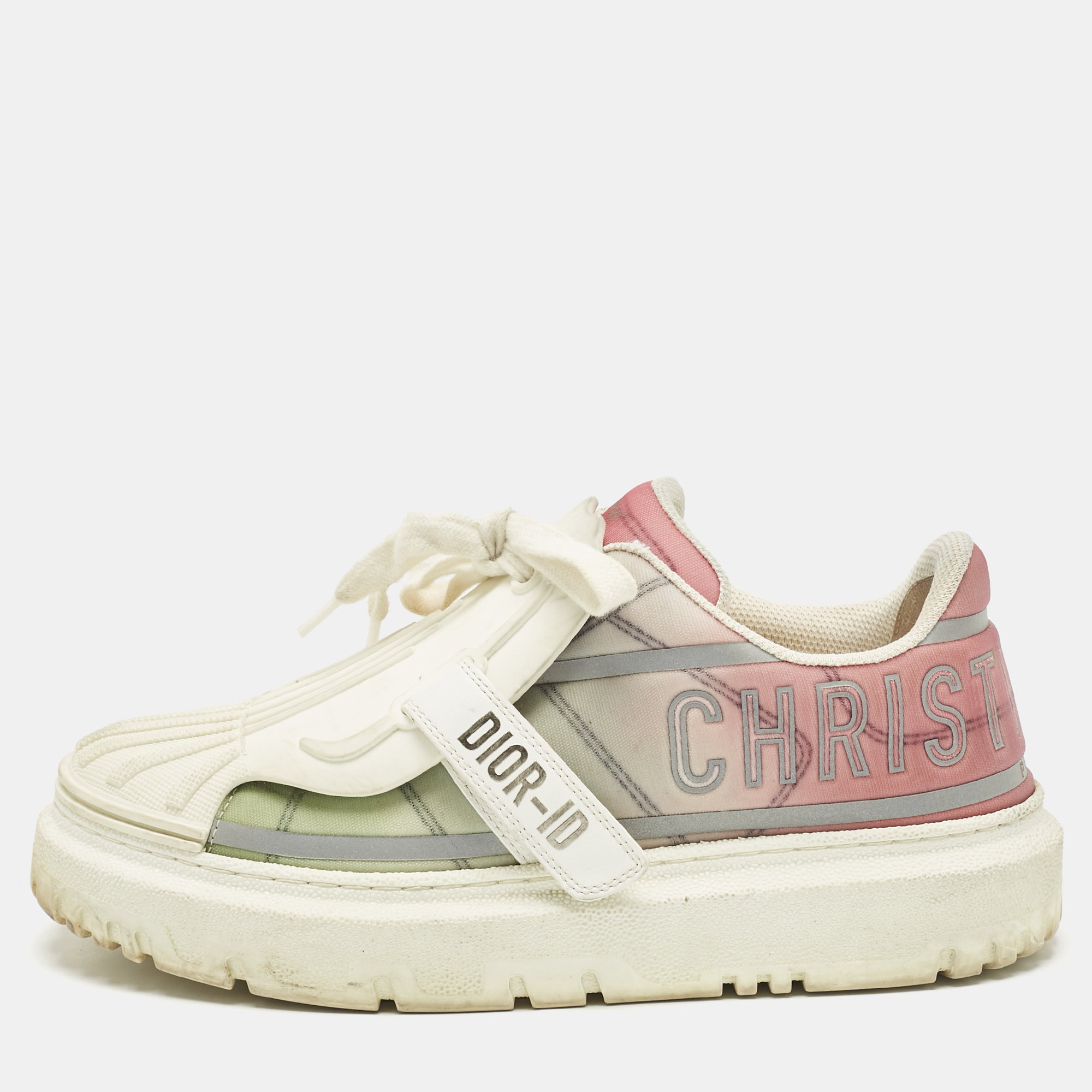 Dior White/Beige Leather and Rubber Dior ID Lace Up Sneakers Size 37.5, Athletic Shoes & Sneakers - Luxury Closet catalog