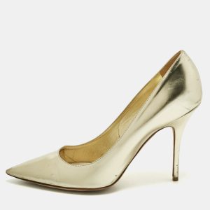 Dior Gold Patent Leather Cherie Pointed Toe Pumps Size 42, Pumps - Luxury Closet catalog