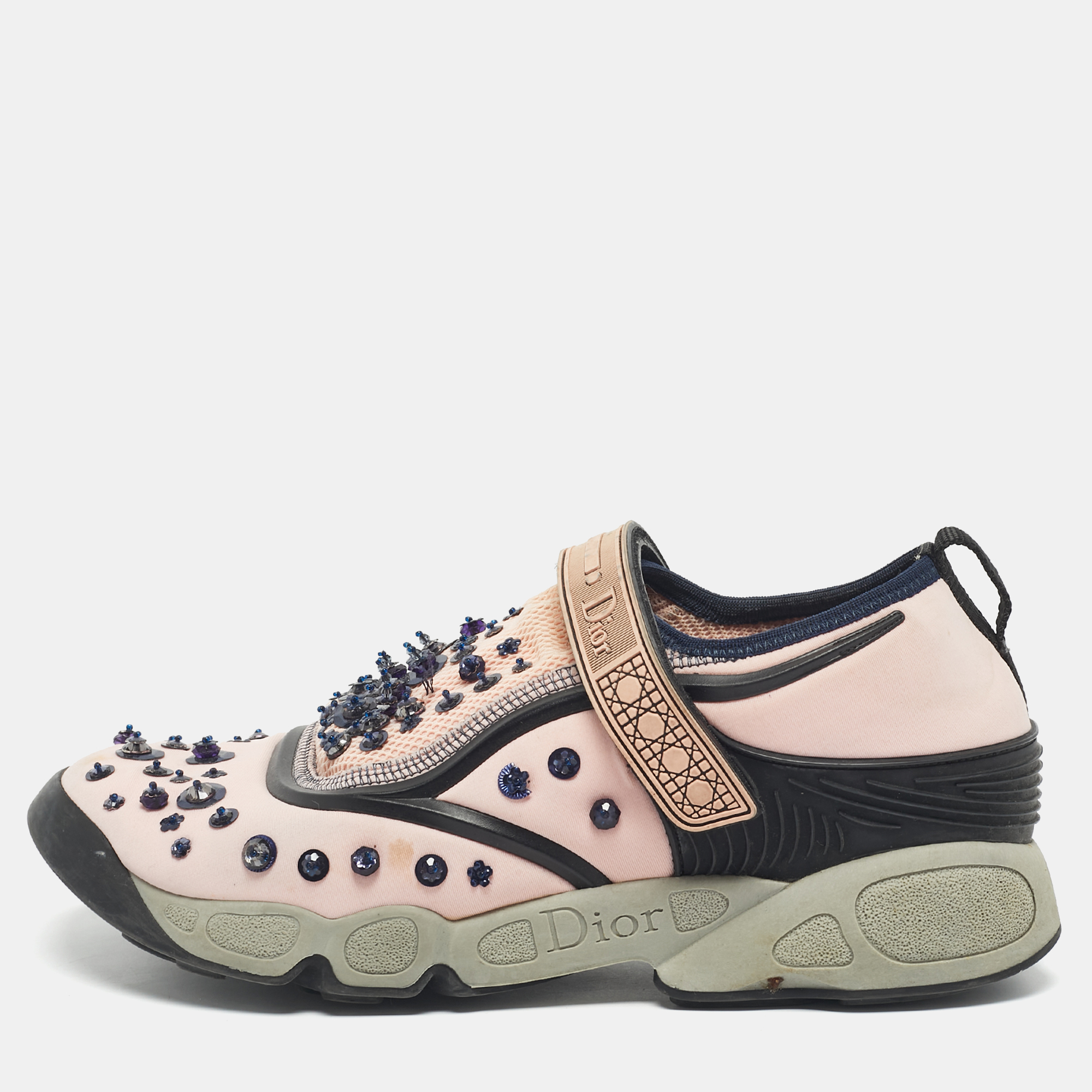 Dior Pink Fabric and Mesh Fusion Slip On Sneakers Size 39.5, Athletic Shoes & Sneakers - Luxury Closet catalog
