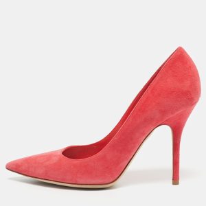 Dior Coral Pink Suede Pointed Toe Pumps Size 37.5, Pumps - Luxury Closet catalog