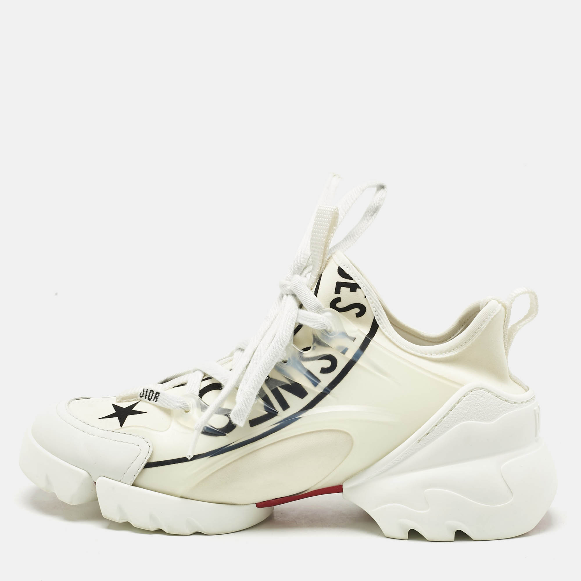 Dior White/Black Knit Fabric and PVC D-Connect Low Top Sneakers Size 36.5, Athletic Shoes & Sneakers - Luxury Closet catalog