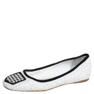 Dior White Leather Ballerina Flats Size 36.5, Flats - Luxury Closet catalog