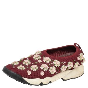 Dior  Burgundy Mesh  Fusion Embellished Sneakers Size 37, Athletic Shoes & Sneakers - Luxury Closet catalog