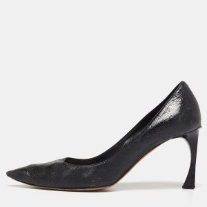 Dior Black Crackled Leather Pointed Toe Pumps Size 39, Pumps - Luxury Closet catalog