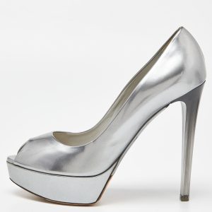 Dior Silver Patent Leather Miss Dior Pumps Size 40, Pumps - Luxury Closet catalog