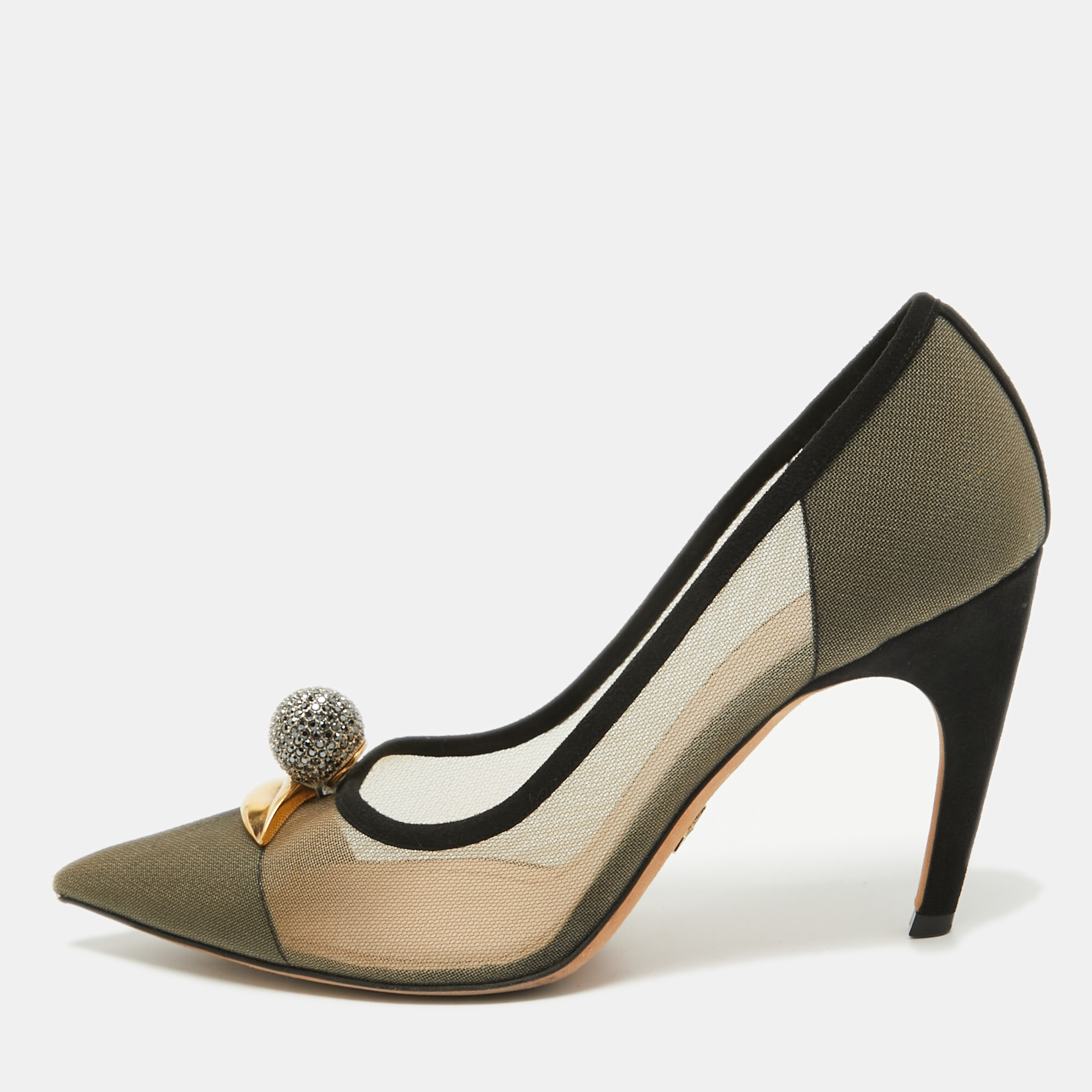 Dior Beige/Black Suede and Mesh Surreal Eye Pumps Size 40, Pumps - Luxury Closet catalog