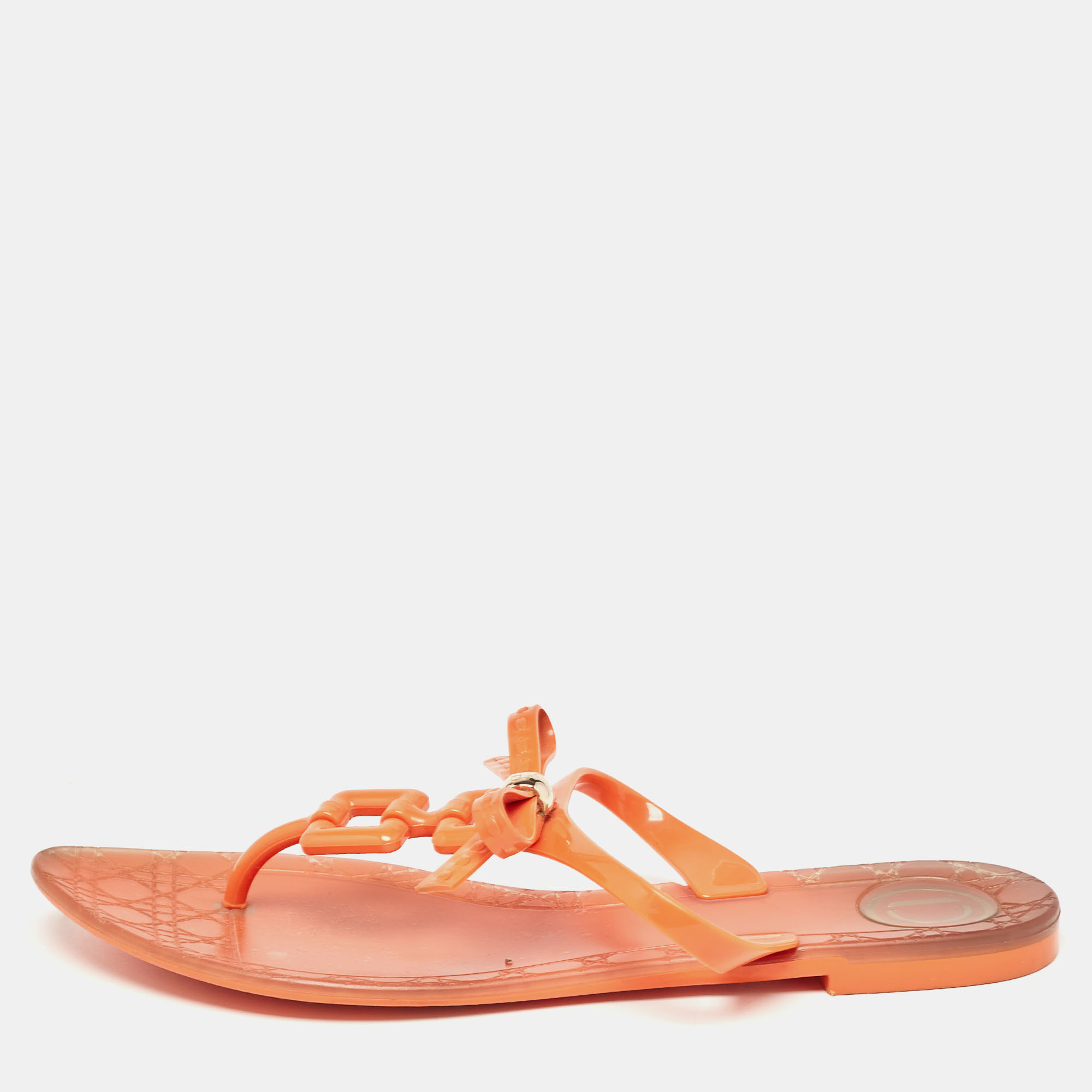 Dior Orange Jelly Thong Flat Sandals Size 40, Sandals - Luxury Closet catalog