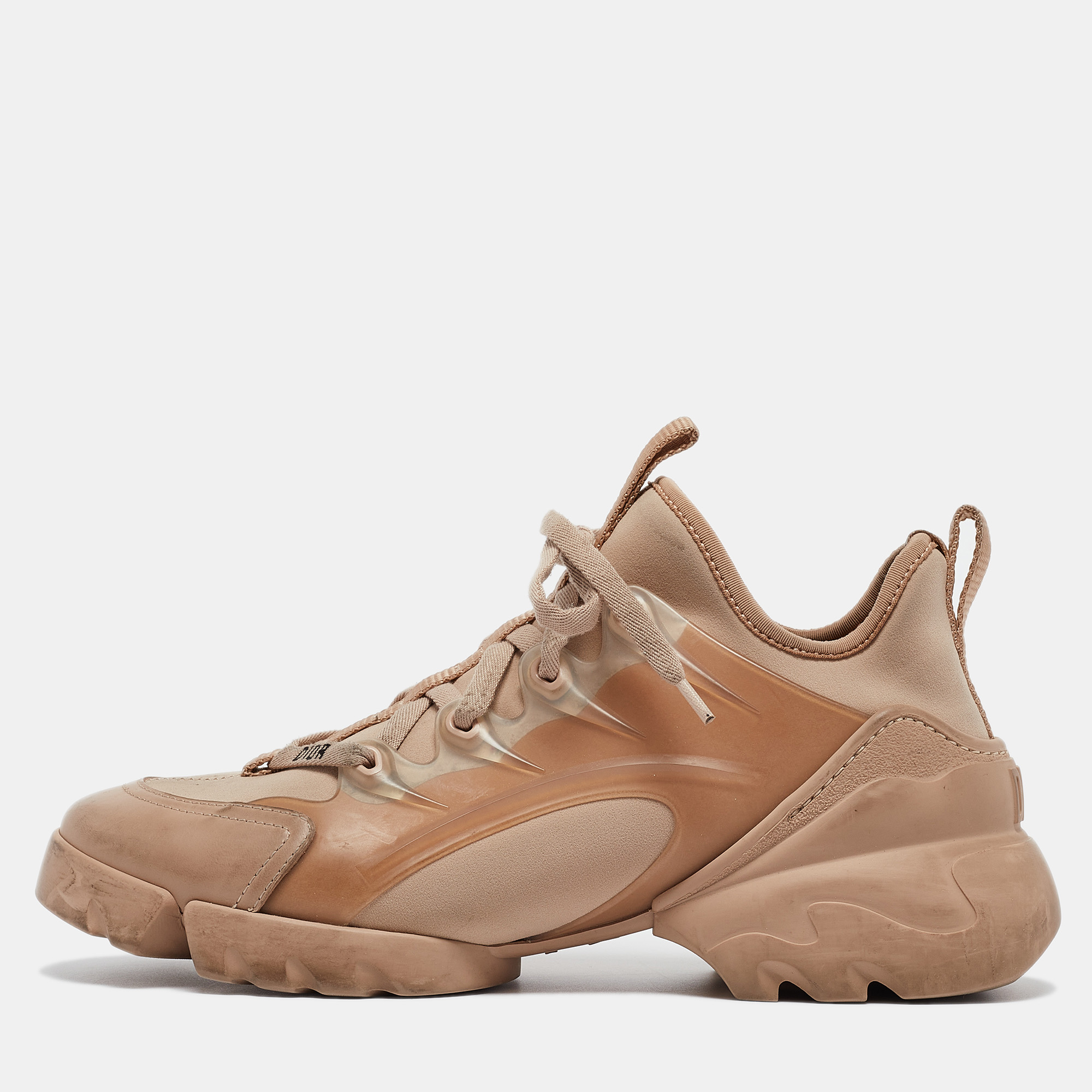 Dior Beige Leather and PVC D-Connect Sneakers Size 37.5, Athletic Shoes & Sneakers - Luxury Closet catalog