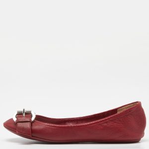Dior Red Leather Buckle Ballet Flats Size 37, Flats - Luxury Closet catalog