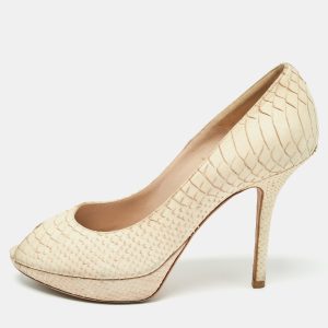 Dior Beige Python Embossed Nubuck Miss Dior Pumps Size 39, Pumps - Luxury Closet catalog