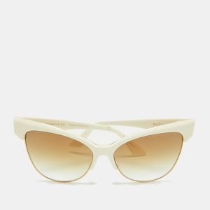 Dita Off White/Brown Gradient Temptation Cat Eye Sunglasses, Sunglasses - Luxury Closet catalog
