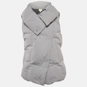 Pure DKNY Grey Cotton Blend Quilted Down Vest M, Coats & Jackets - Luxury Closet catalog