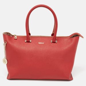 DKNY Red Leather Bryant Park Top Zip Tote, Tote Handbags - Luxury Closet catalog