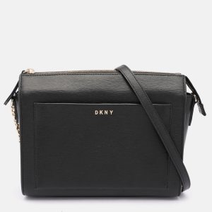 DKNY Black Leather Top Zip Crossbody Bag, Handbags - Luxury Closet catalog