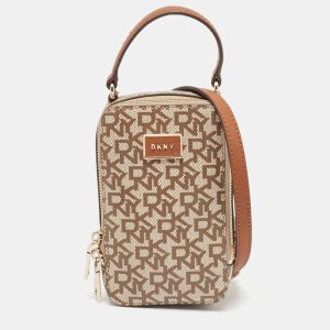 Dkny Brown/Beige Signature Coated Canvas and Leather Steffy Crossbody Bag, Handbags - Luxury Closet catalog
