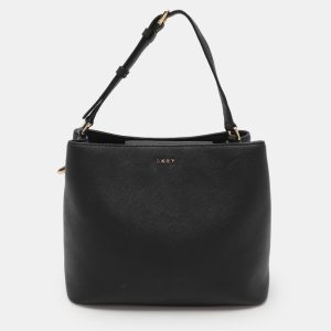 DKNY Black Saffiano Leather Bryant Park Bucket Bag, Handbags - Luxury Closet catalog