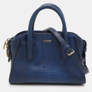 Dkny Blue Lizard Embossed Leather Chelsea Satchel, Satchels - Luxury Closet catalog