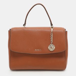 Dkny Brown Leather Top Handle Bag, Satchels - Luxury Closet catalog
