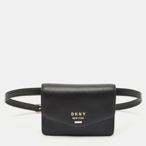 Dkny Black Leather Logo Flap Belt Bag, Handbags - Luxury Closet catalog