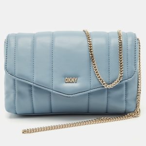 DKNY Light Blue Faux Leather Lexington Shoulder Bag, Shoulder Bags - Luxury Closet catalog