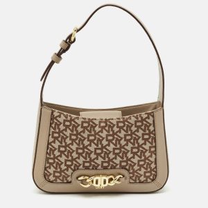 DKNY Beige Signature Canvas and Leather Valencia Shoulder Bag, Shoulder Bags - Luxury Closet catalog
