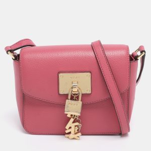 DKNY Pink Leather Small Elisa Crossbody Bag, Shoulder Bags - Luxury Closet catalog