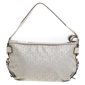 Dkny Ivory Signature Fabric and Leather Shoulder Bag, Shoulder Bags - Luxury Closet catalog