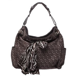 Dkny Brown Signature Canvas Scarf Hobo, Shoulder Bags - Luxury Closet catalog