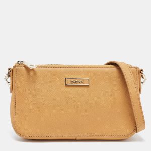 DKNY Tan Saffiano Leather Bryant Park Crossbody Bag, Handbags - Luxury Closet catalog