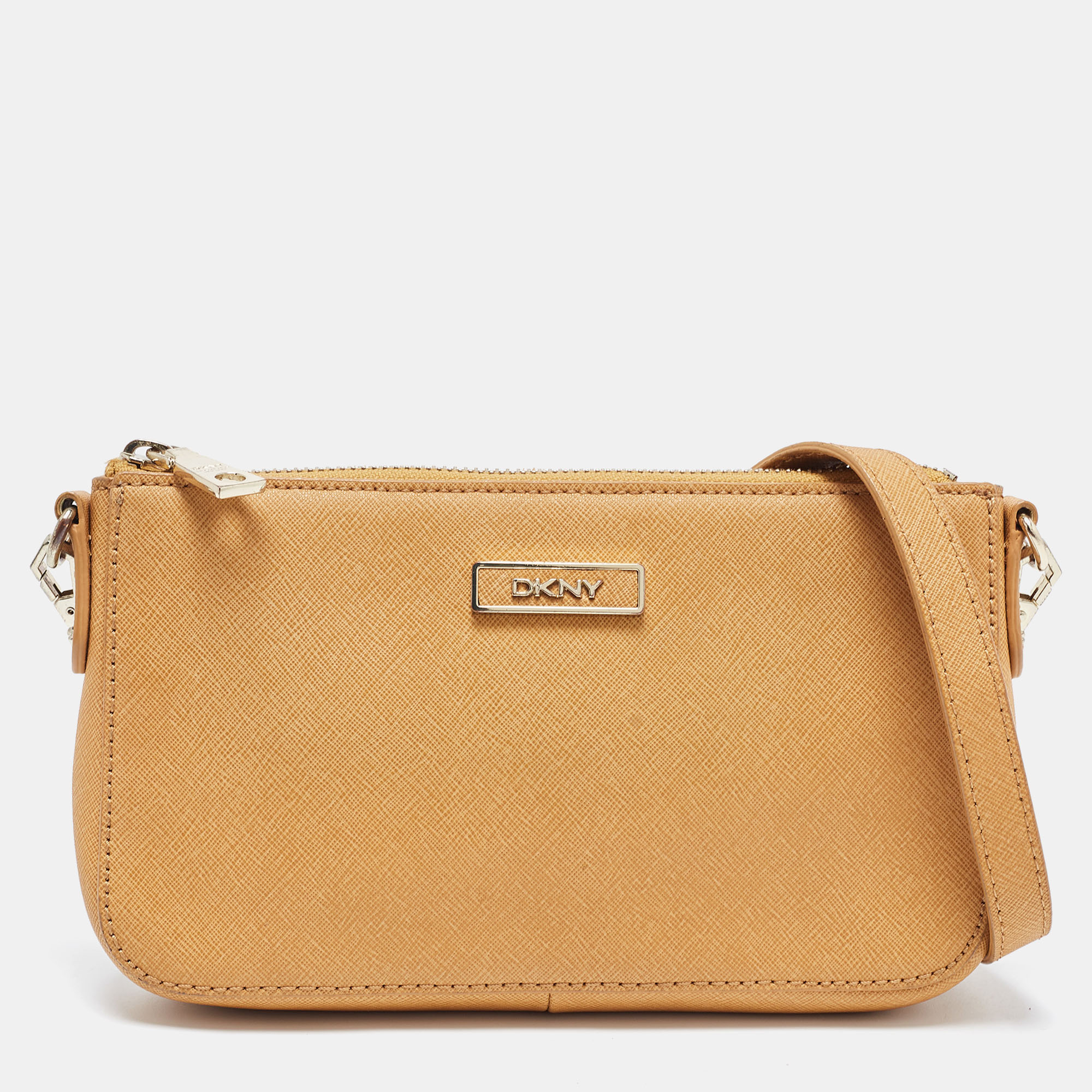 DKNY Tan Saffiano Leather Bryant Park Crossbody Bag, Handbags - Luxury Closet catalog
