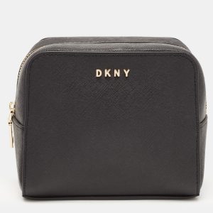 DKNY Black Saffiano Leather Cosmetic Pouch, Handbags - Luxury Closet catalog