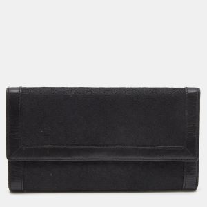 DKNY Black Signature Canvas and Leather Continental Wallet, Wallets & Money Clips - Luxury Closet catalog