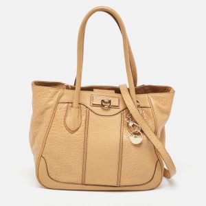 DKNY Beige Leather Logo Charm Shoulder Bag, Shoulder Bags - Luxury Closet catalog