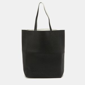 DKNY Black Leather Logo Embossed Shopper Tote, Tote Handbags - Luxury Closet catalog
