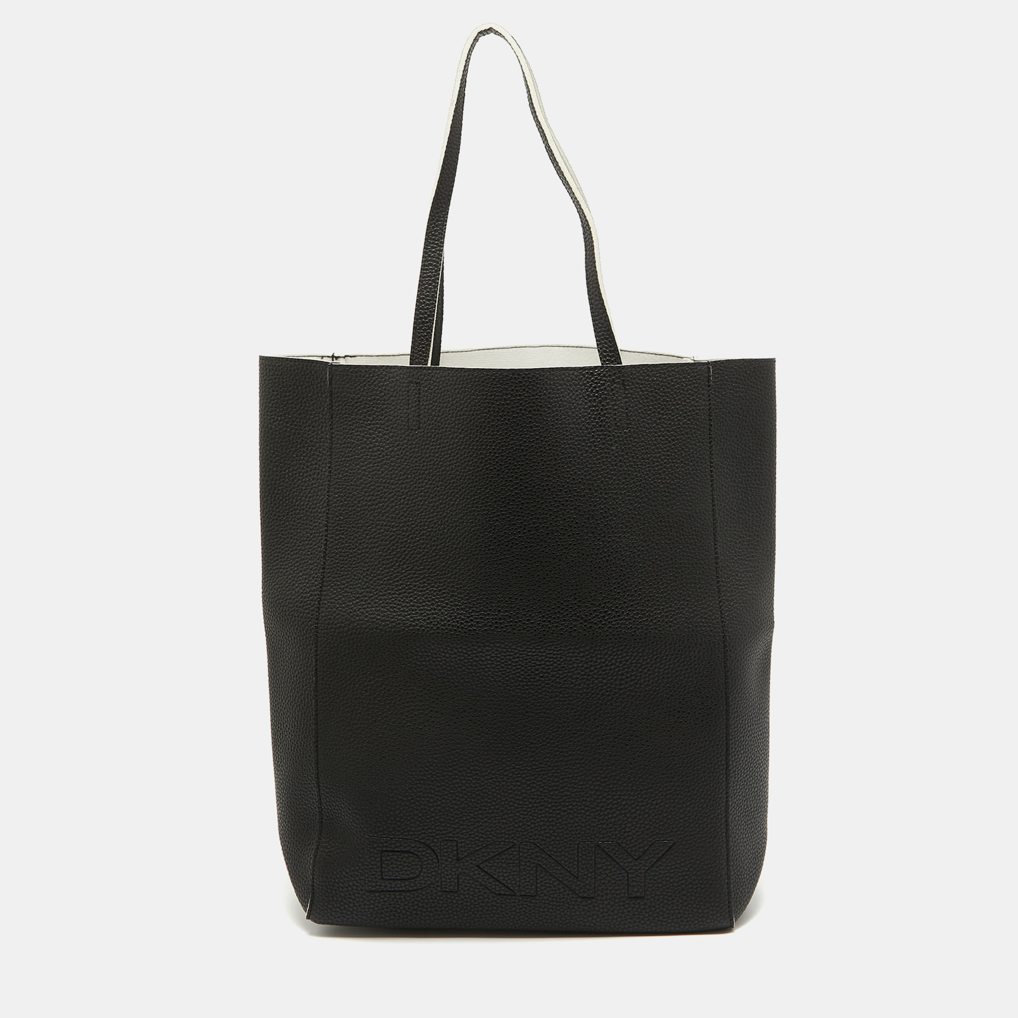 DKNY Black Leather Logo Embossed Shopper Tote, Tote Handbags - Luxury Closet catalog