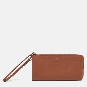 DKNY Brown Leather Wristlet Wallet, Wallets & Money Clips - Luxury Closet catalog