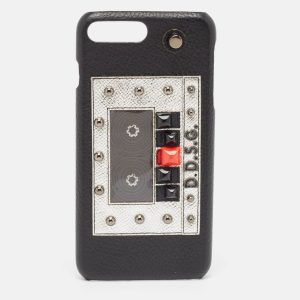 Dolce & Gabbana Black Bottalato Radio iPhone 7 Plus Case, Mobile Phone Cases - Luxury Closet catalog