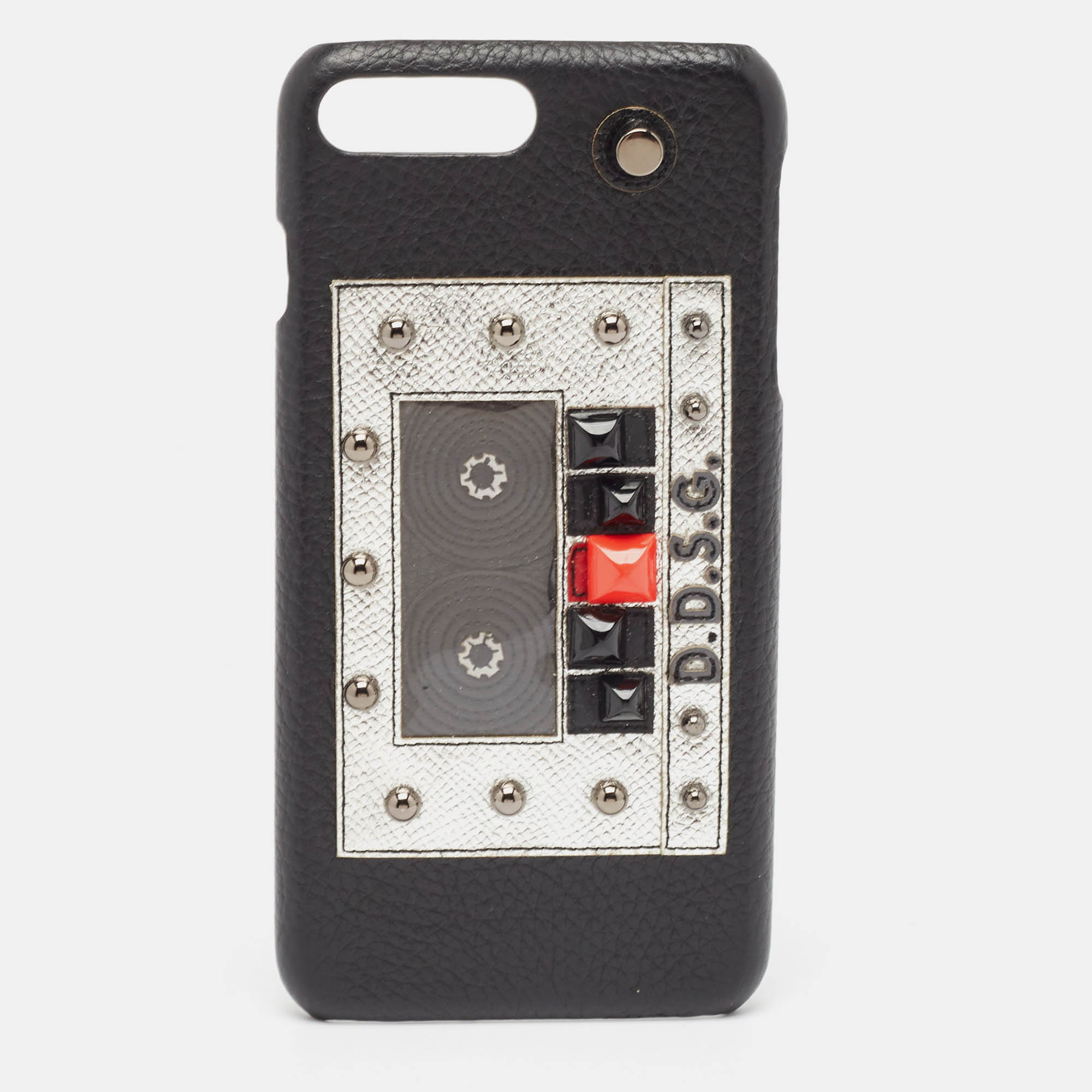 Dolce & Gabbana Black Bottalato Radio iPhone 7 Plus Case, Mobile Phone Cases - Luxury Closet catalog