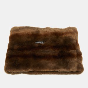 Dolce & Gabbana Brown Rabbit Fur Neck Wrap, Scarves & Shawls - Luxury Closet catalog