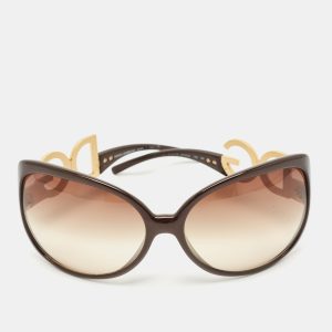 Dolce and Gabbana Brown Gradient DG Crystals Logo Oversized  Sunglasses, Sunglasses - Luxury Closet catalog