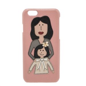 Dolce & Gabbana Pink Leather Mother & Daughter iPhone 6 Case, Mobile Phone Cases - Luxury Closet catalog