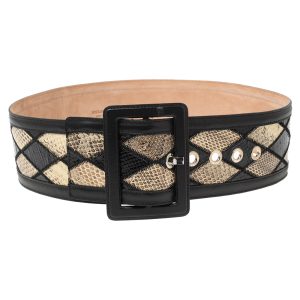 Dolce and Gabbana Multicolor Snakeskin Waist Belt 85cm, Belt Buckles - Luxury Closet catalog
