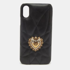 Dolce & Gabbana Quilted Leather Devotion XR iPhone Cover, Mobile Phone Cases - Luxury Closet catalog