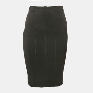 Dolce & Gabbana Black Textured Stretch Crepe Knee-Length Skirt S, Skirts - Luxury Closet catalog