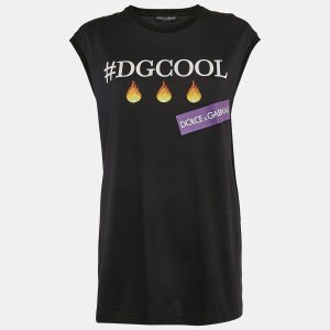 Dolce & Gabbana Black DGCOOL Print Jersey Sleeveless T-Shirt S, Shirts & Tops - Luxury Closet catalog