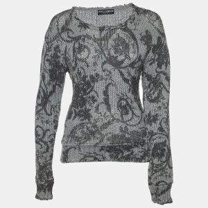 Dolce & Gabbana Grey Knit Round Neck Jumper XL, Sweaters & Cardigans - Luxury Closet catalog