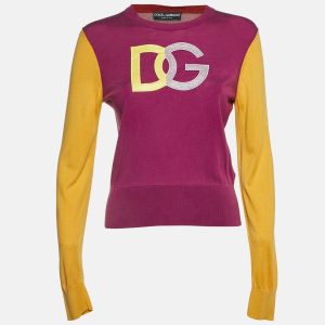 Dolce & Gabbana Multicolor DG Logo Polyester Sweater M, Sweaters & Cardigans - Luxury Closet catalog
